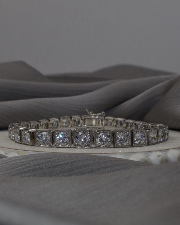 Ross Simons Jewelry - Ross Simons Sterling Silver Cz Tennis Bracelet 24.8G / 7.5in
